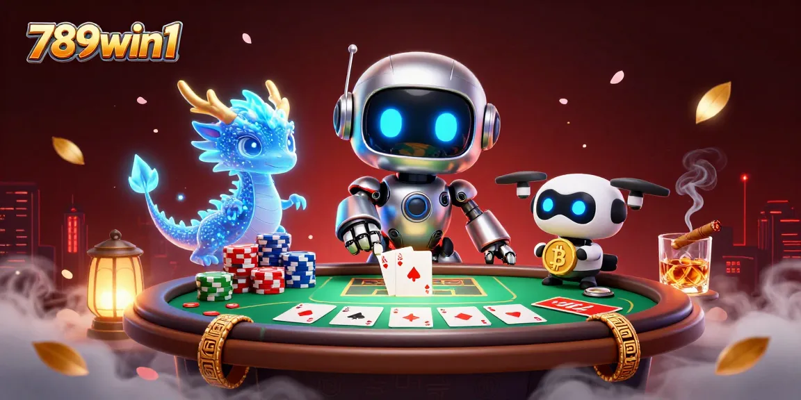 Join the action at 789win1 with this vibrant 3D casino scene showcasing poker excitement.
