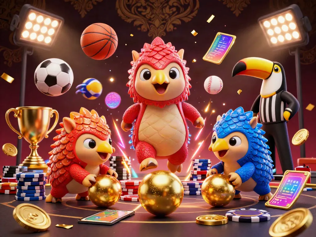 Bet on thrilling gaming action with Gavang featuring rival pangolins in an intense 3D gambling showdown.
