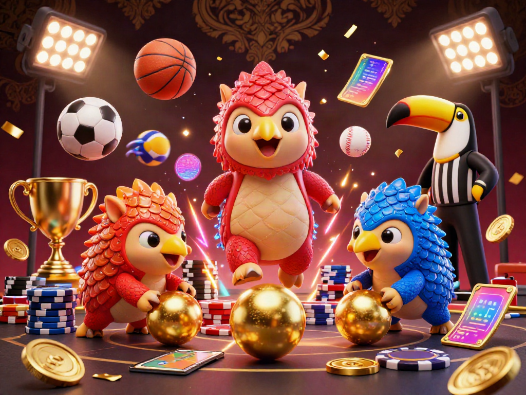 Bet on thrilling gaming action with Gavang featuring rival pangolins in an intense 3D gambling showdown.
