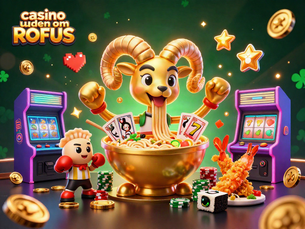 Engage in thrilling gameplay at casino uden om ROFUS with vibrant characters and casino elements.