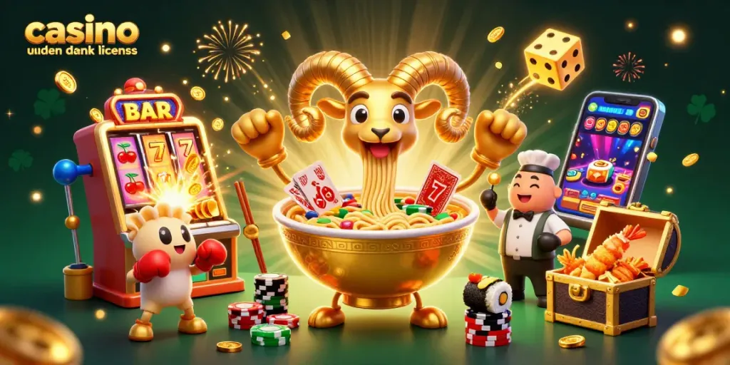 Experience the thrill of casino uden dansk licens with our vibrant 3D casino illustration.
