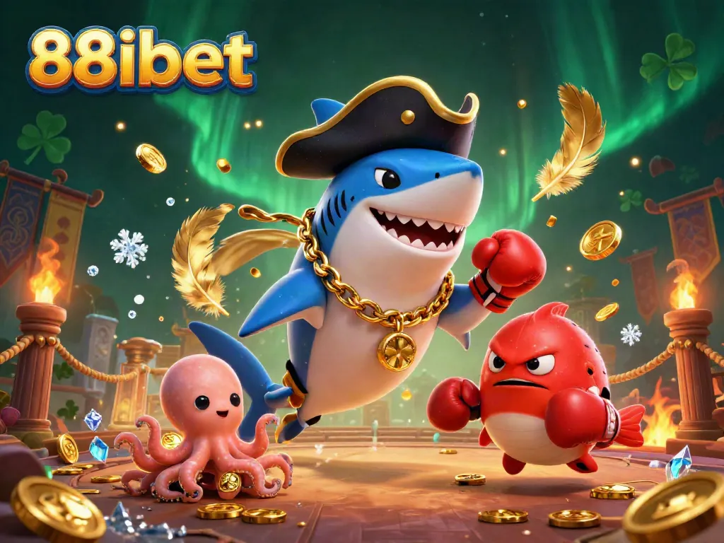 Join the action at 88ibet with vibrant characters and thrilling casino elements in this dynamic illustration.