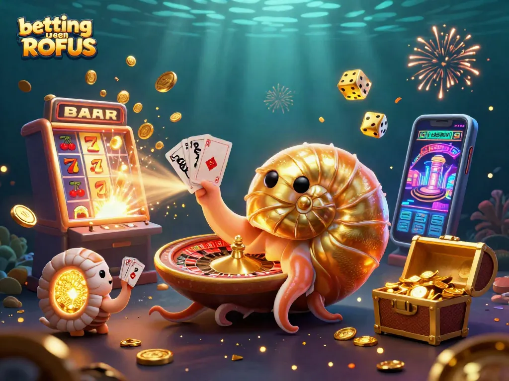 Experience betting uden ROFUS with a vibrant 3D casino illustration of a giant nautilus and exciting gaming elements.