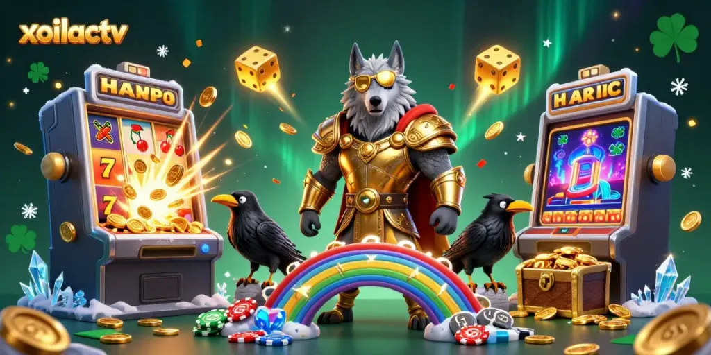Engage in thrilling gameplay with xoilactv in an enchanting 3D casino scene.
